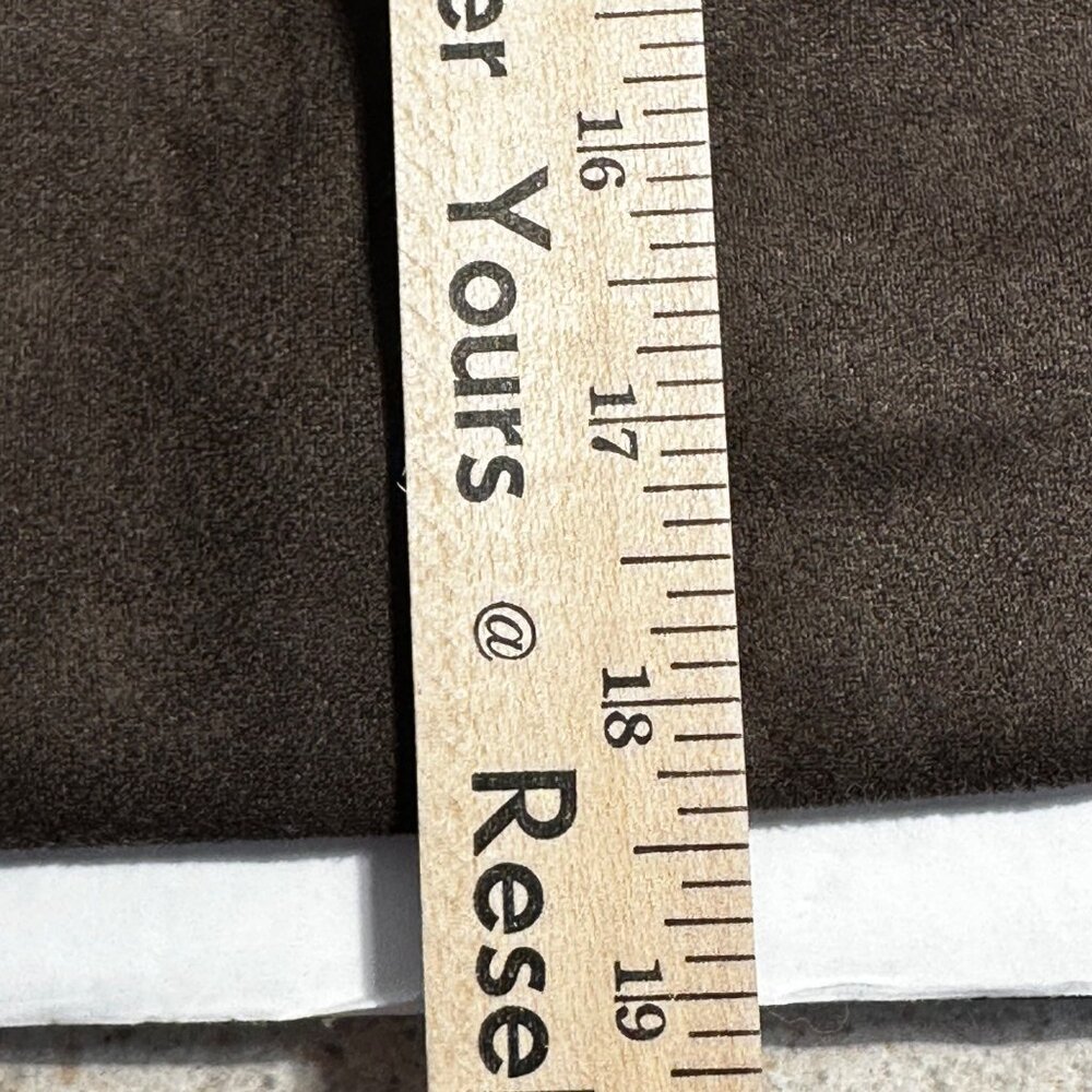 APT 9 Brown Faux Suede Mini Skirt Front Zipper Slash Pockets SZ S Preppy Academi - Picture 8 of 14